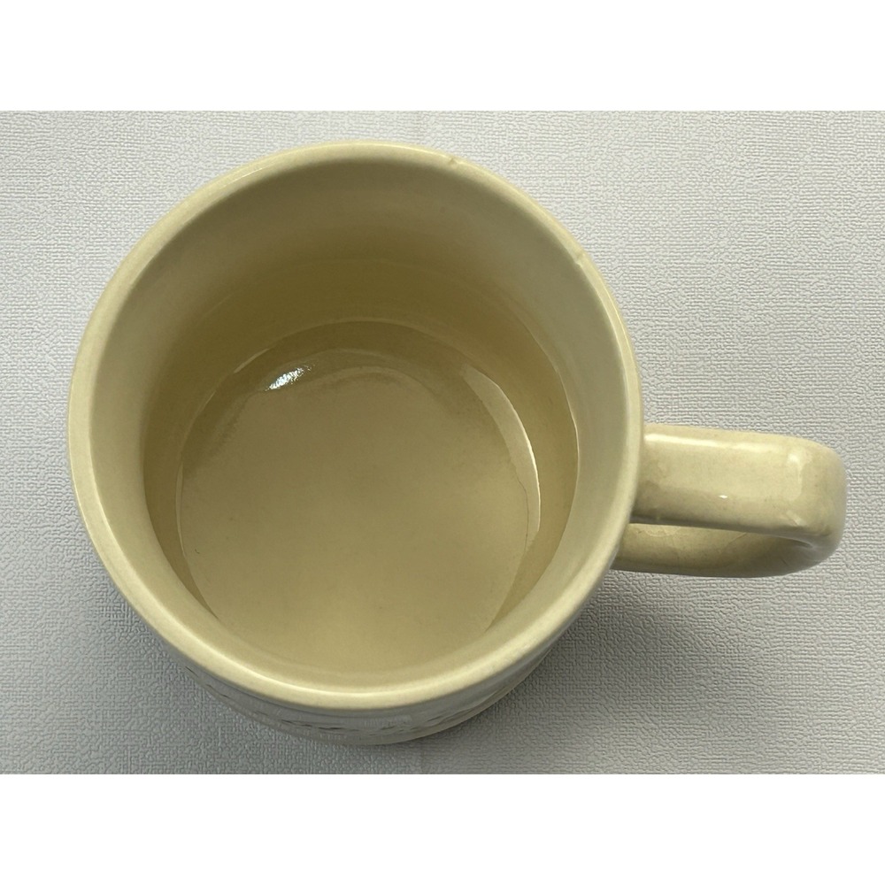 Vintage Barbara Mandrell Country Coffee Mug Cup Cream Brown Stoneware Crazing - Picture 7 of 11
